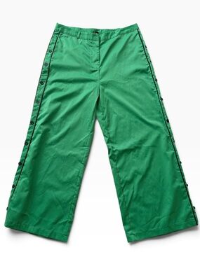 Vonda Kelly Green Wide Leg Pants with Side Button Trim 2XL